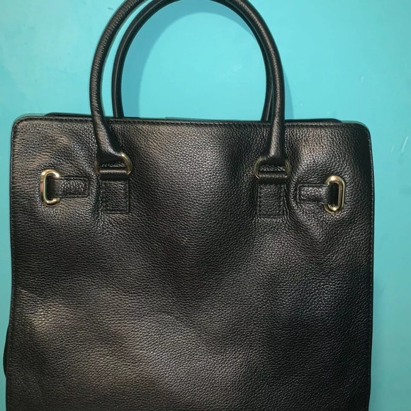 Michael Kors Hamilton NS Large Black Leather Satchel Tote bag - Picture 3 of 8